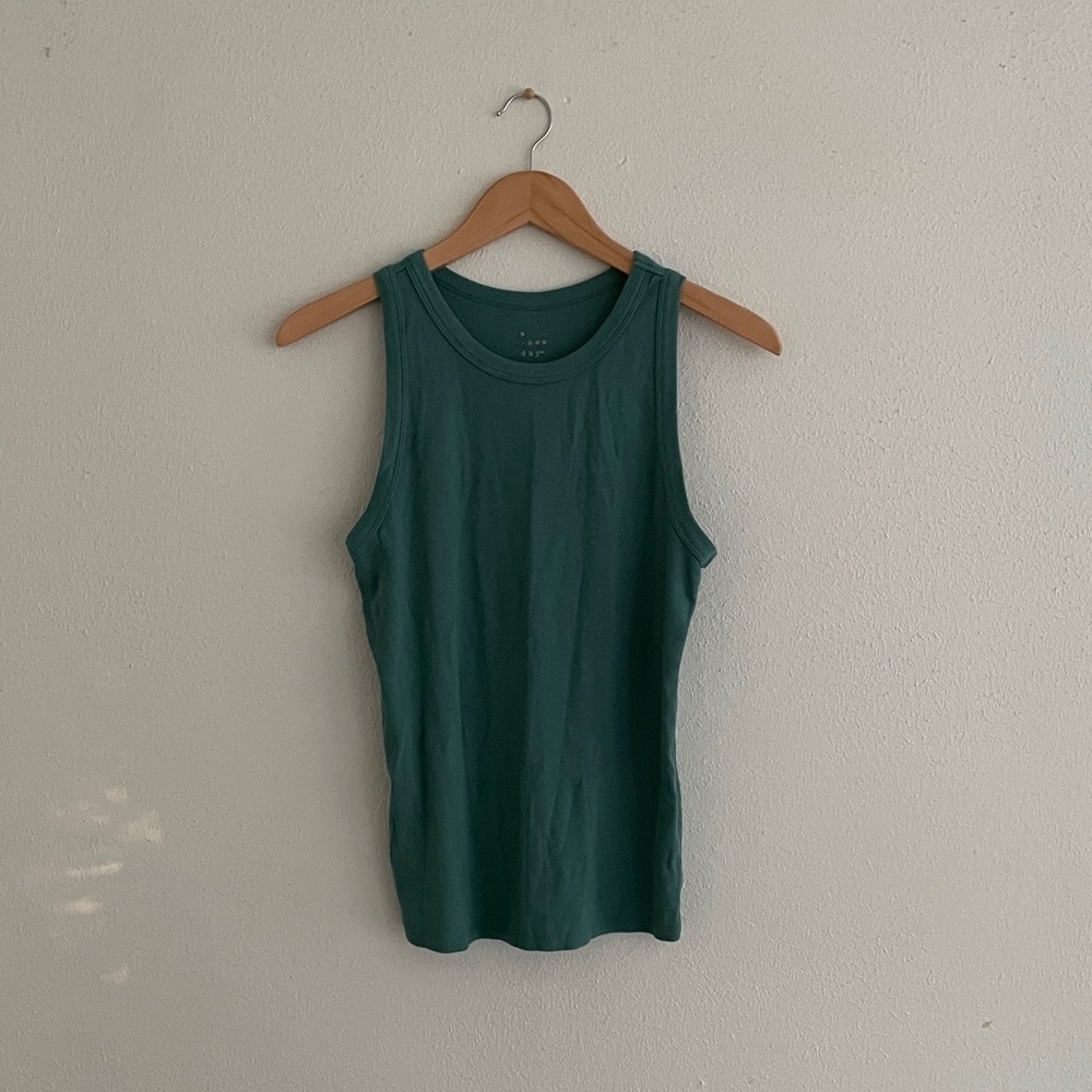 a new day Ribbed Tank Top Green